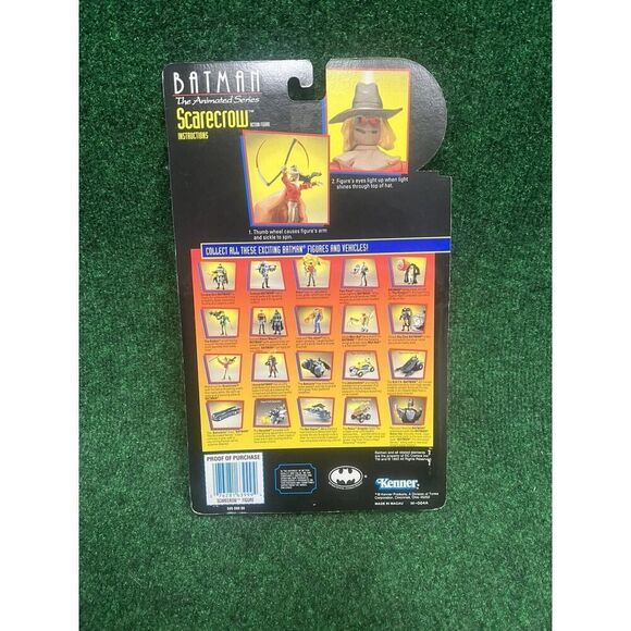 Batman The Animated Series Scarecrow Vintage Action Figure 1993 Kenner Rare New - Picture 2 of 2